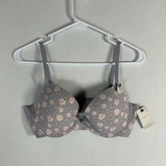 Lucky Brand NEW Padded Light Lift Demi Underwire Bra Women's 34C Floral Ladies - Picture 1 of 9